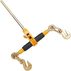 Ratchet Chain Binder Set 4 Pack | 0.9-1.27cm with G80 Hooks | 5443kg WLL | Anti-Skid Handle