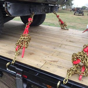 Chain Load Binder Kit 8mm | 3 Ton WLL | Includes 4 Ratchet Binders + 4 Grade 80 Chains (6.4m)