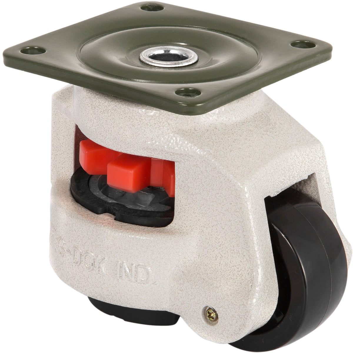 Leveling Casters 4 Pack GD-60F | Plate Mounted | 551kg Load Each | Nylon Wheels with NBR Pad