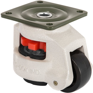 Leveling Casters 4 Pack GD-60F | Plate Mounted | 551kg Load Each | Nylon Wheels with NBR Pad
