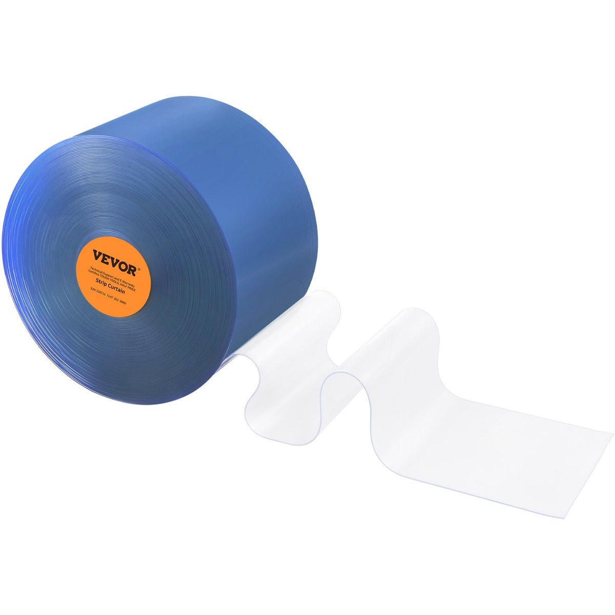 PVC Strip Curtain Roll 150'x8"x0.08" | Clear Smooth Door Strips | For Supermarkets, Garages, Warehouses & Barns