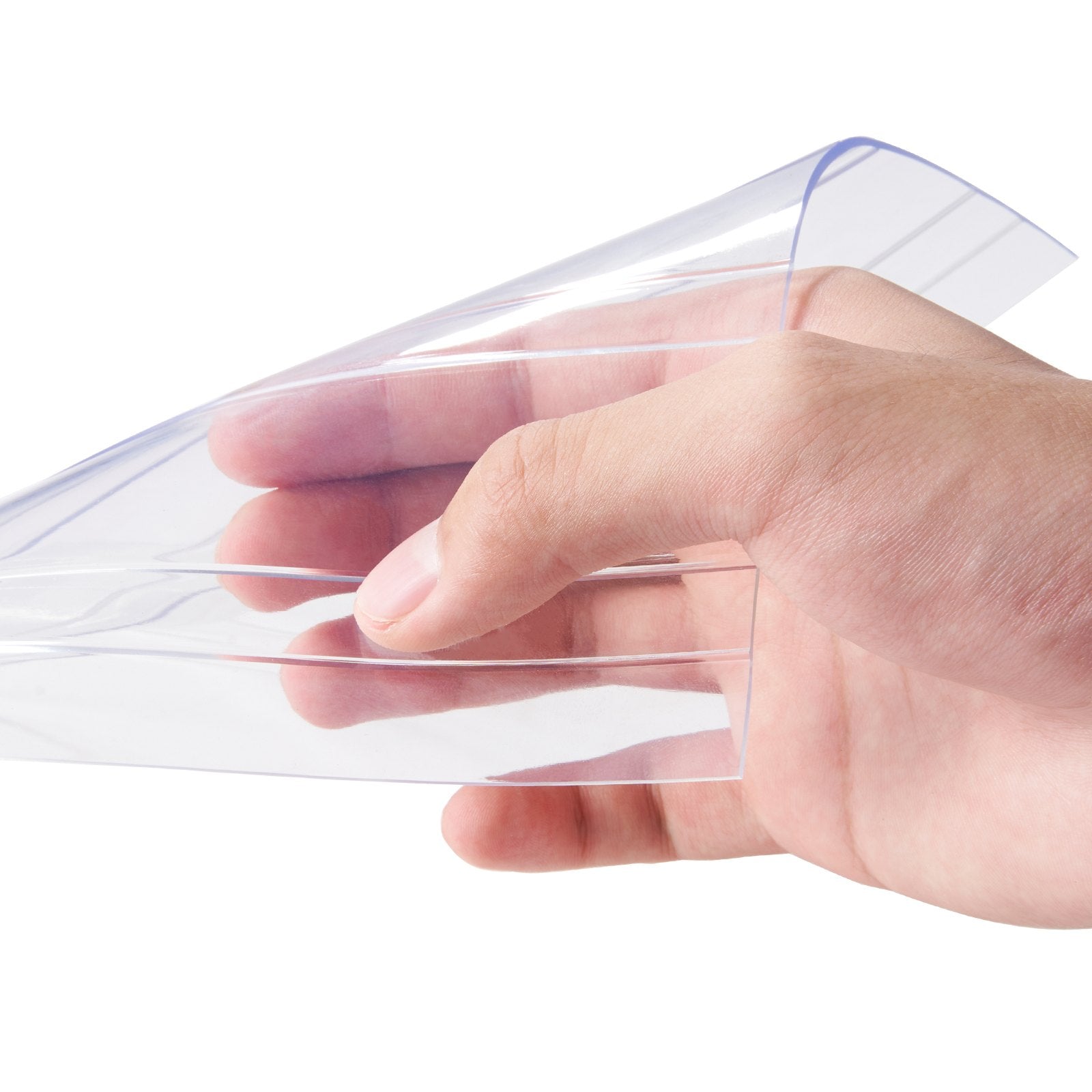 PVC Strip Curtain Roll 164' x 8" x 0.08" | Clear Ribbed Bulk Doorway Curtain