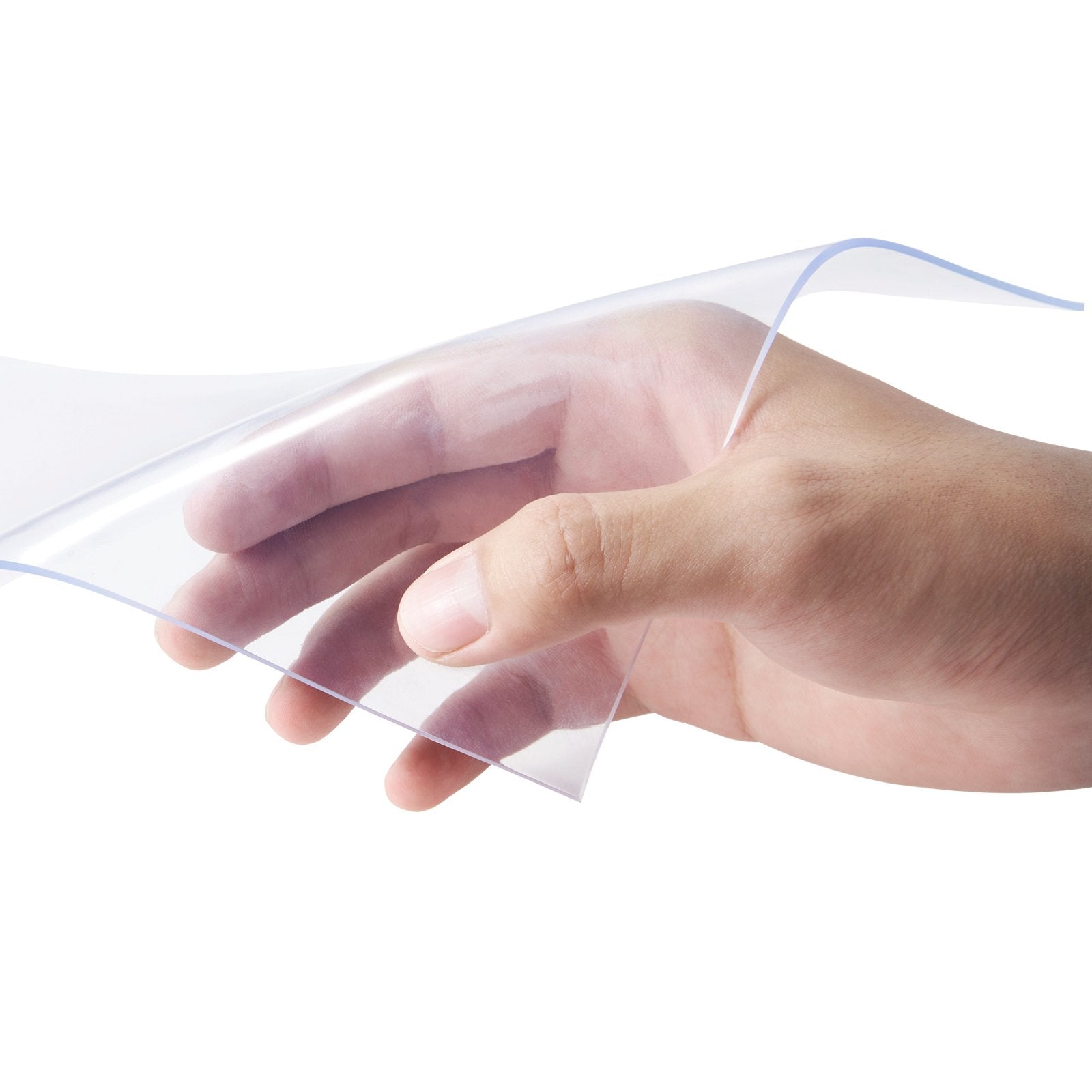 PVC Strip Curtain Roll 5000cm x 20cm x 2mm | Clear Smooth Bulk Doorway Curtain