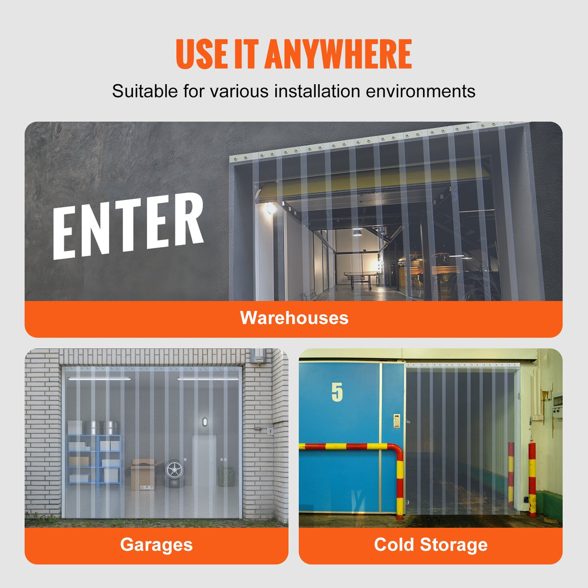 PVC Strip Curtain Roll | 2500cm x 30.5cm x 3mm | Clear Smooth Bulk Doorway Curtain