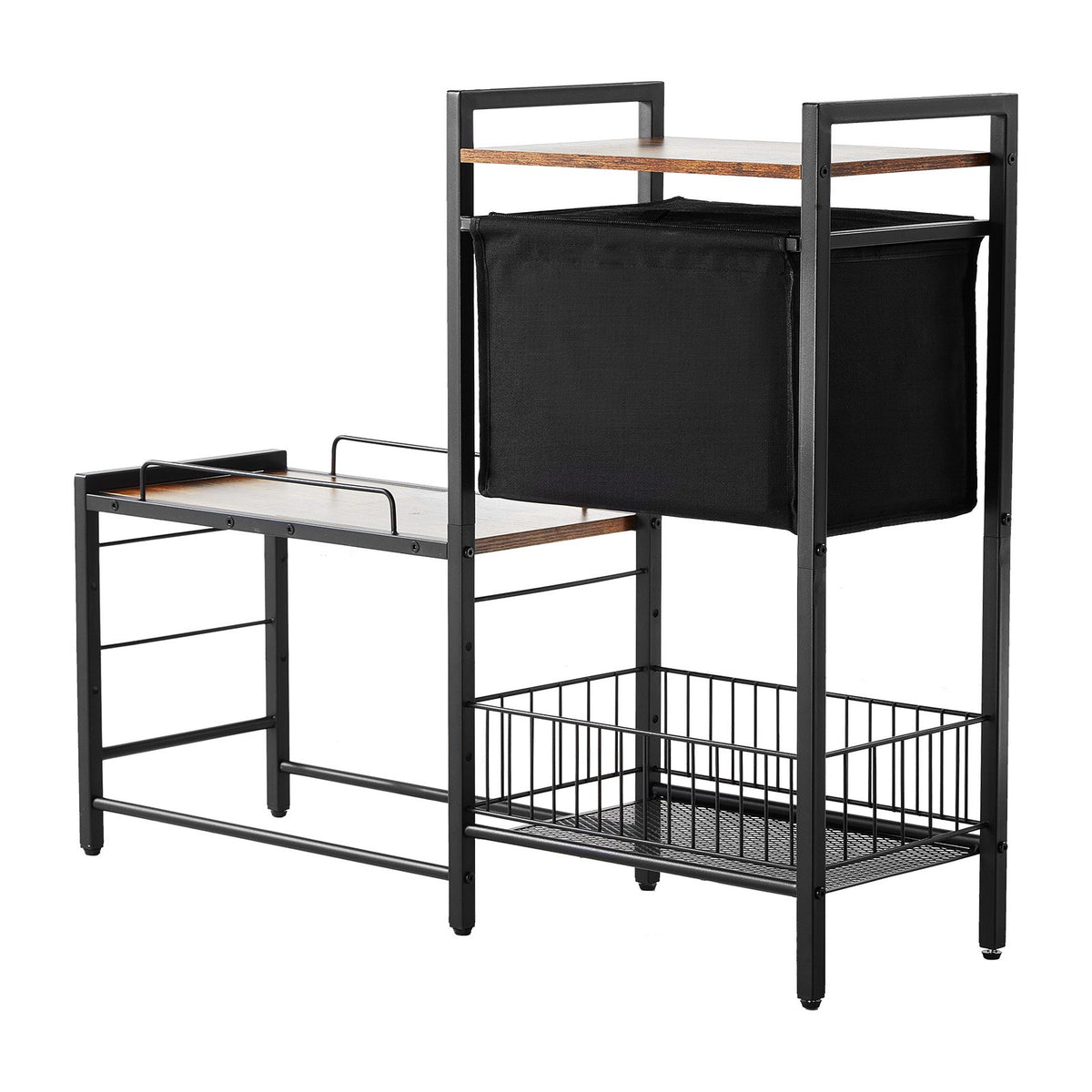 Pet Feeding Station | Raised Dog Bowls with Food & Toy Storage