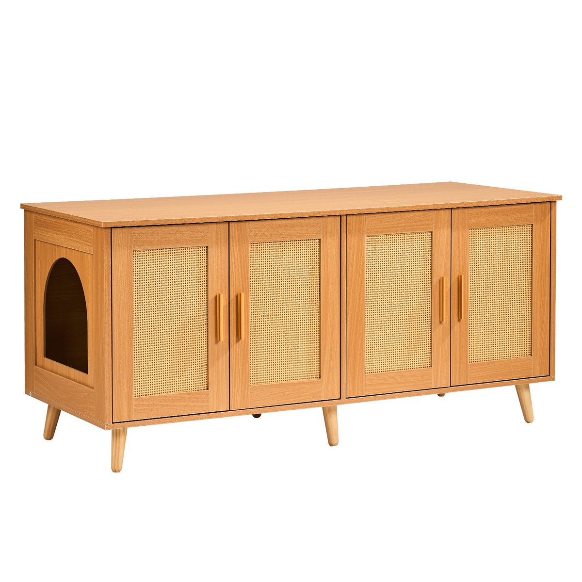 Cat Litter Box Enclosure | Wooden Furniture for 2 Cats