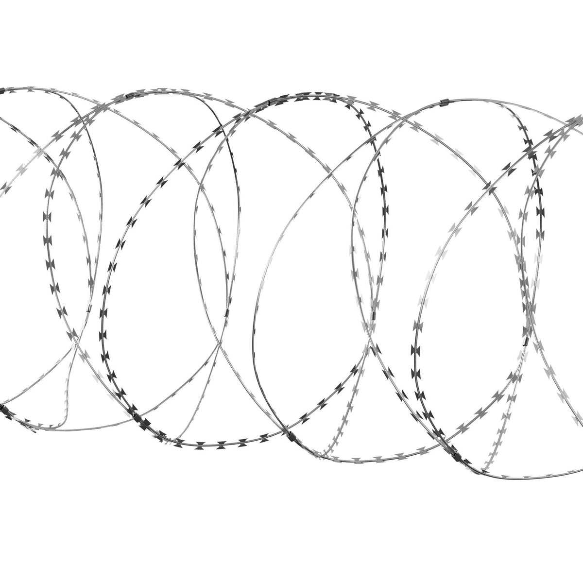Razor Wire 98FT 2 Rolls | Galvanised Double Spiral Barbed Wire | Garden & Security Fence Razor Ribbon