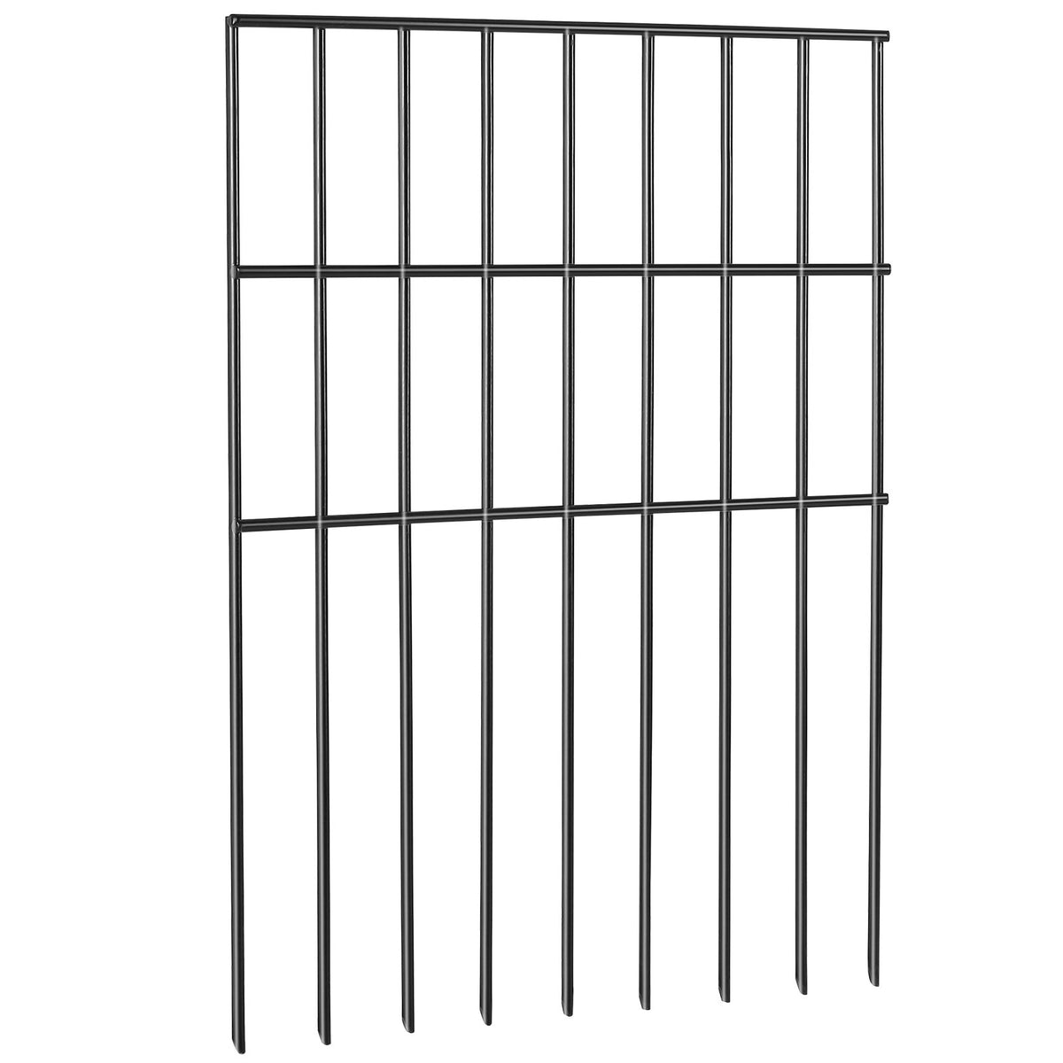 Garden Fence No-Dig 44x33cm | Animal Barrier Metal Fence with 3.81cm Spike Spacing | 28 Pack Decorative Yard Fencing