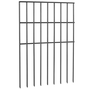Garden Fence No-Dig 44x33cm | Animal Barrier Metal Fence with 3.81cm Spike Spacing | 28 Pack Decorative Yard Fencing