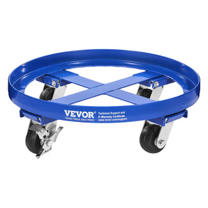 Drum Dolly | 55 Gallon Barrel Dolly Cart with 2000lb Capacity & 4 Caster Wheels