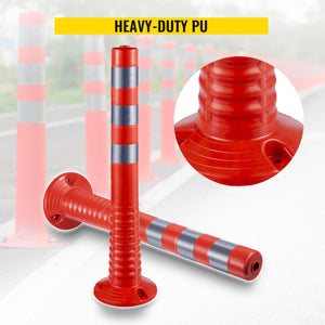 Traffic Delineator Posts | 30" Flexible Spring Channelizer Cones 6-Pack