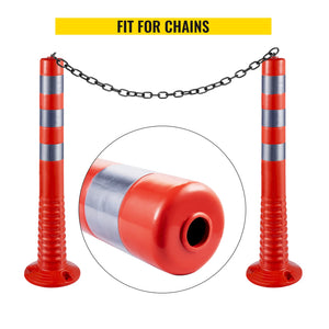 Traffic Delineator Posts | 30" Flexible Spring Channelizer Cones 6-Pack