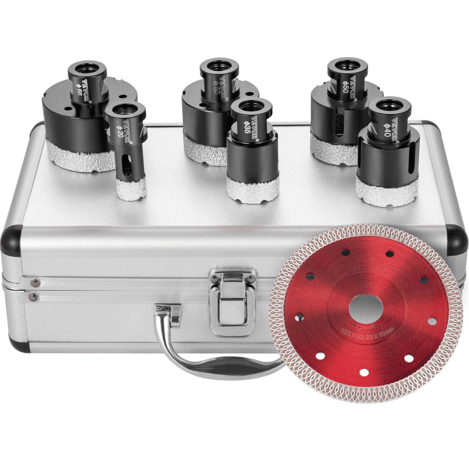 Diamond Drill Bits | 6-Piece Tile Hole Saw Kit with Storage Case