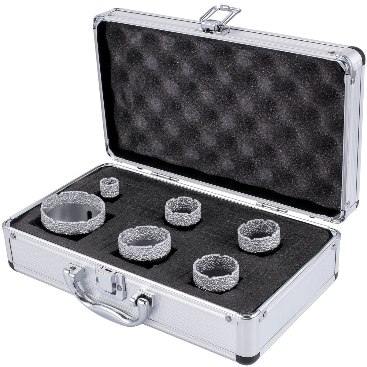 Diamond Drill Bits | 6-Piece Tile Hole Saw Kit with Storage Case