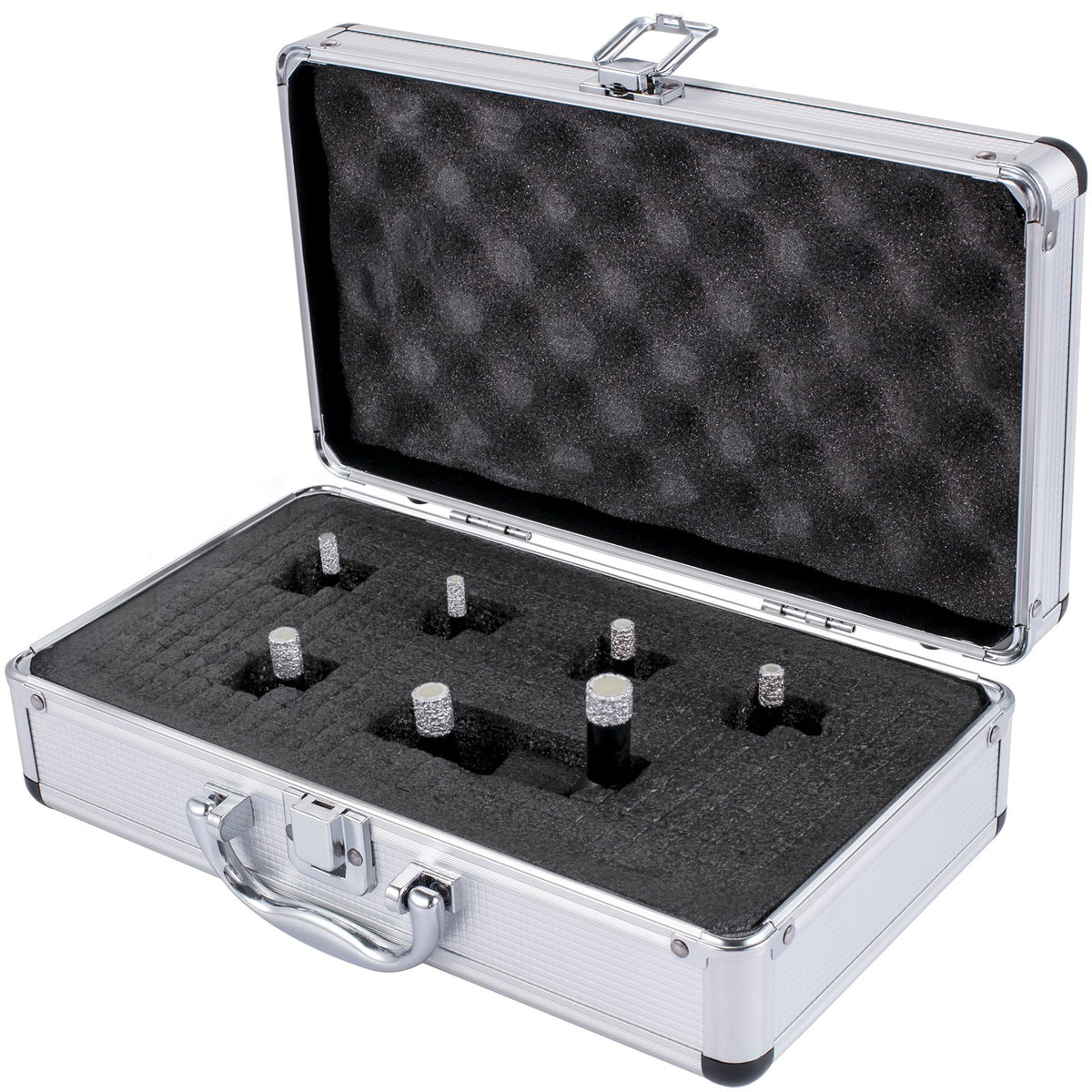 Diamond Drill Bit Set 7 Piece | 6-14mm Vacuum Brazed Tile Hole Saws with Case