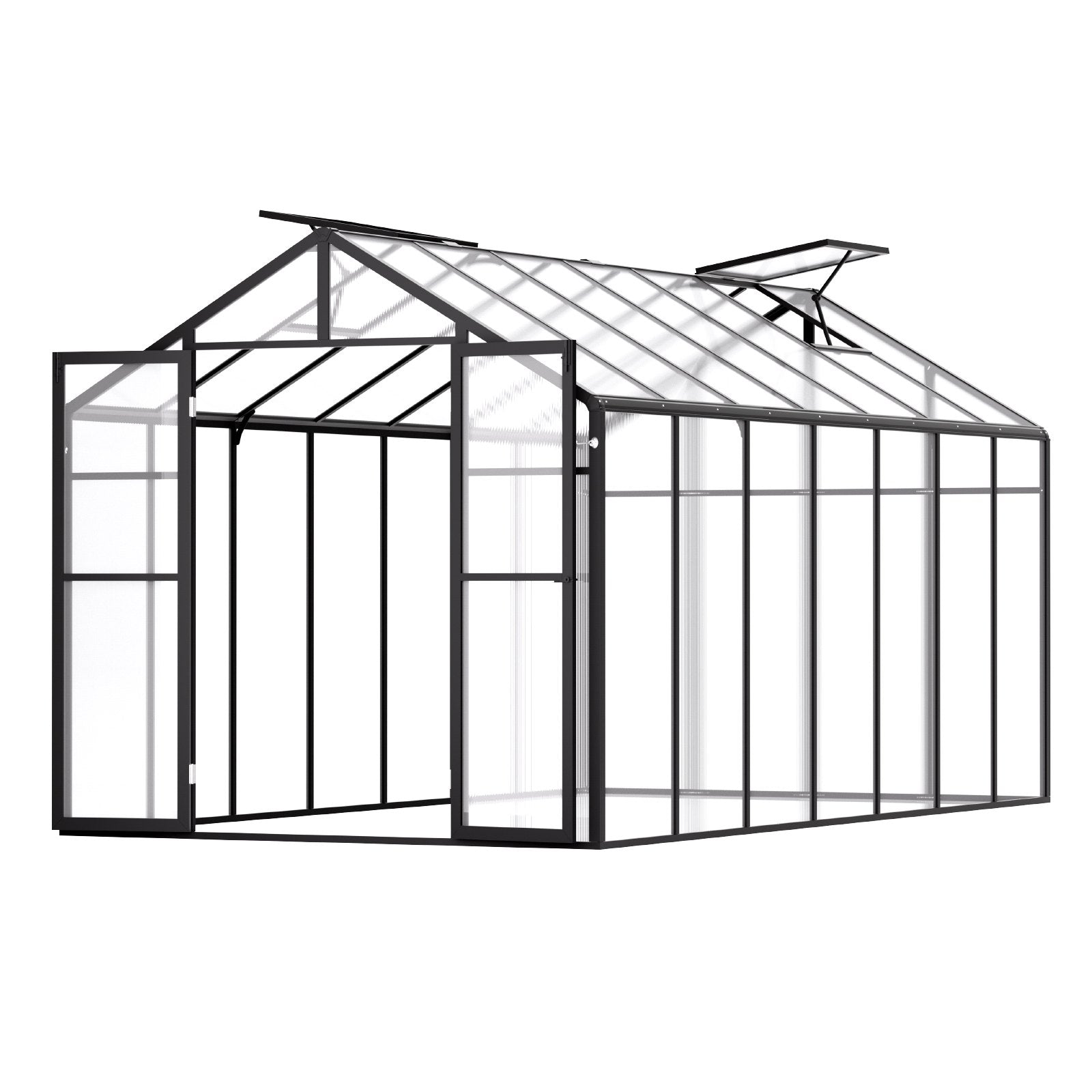 Polycarbonate Greenhouse | 8x14 ft Walk-In Outdoor Garden Greenhouse