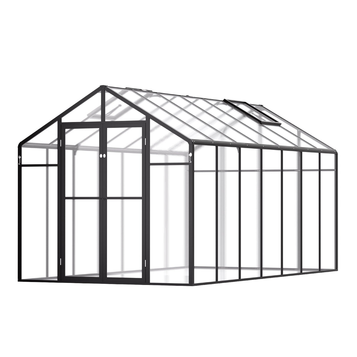 Polycarbonate Greenhouse | 8x14 ft Walk-In Outdoor Garden Greenhouse