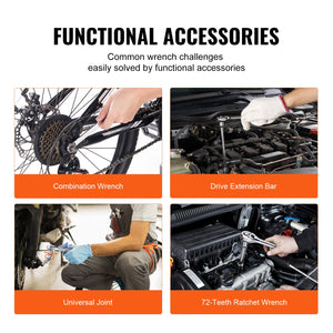 Mechanics Tool & Socket Set | 145-Piece SAE & Metric | 1/4" & 3/8" Drive with Organizer