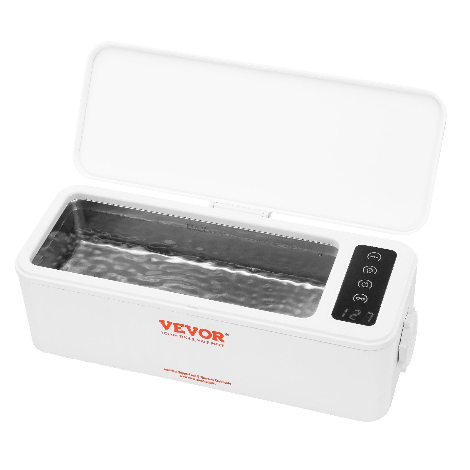 Ultrasonic Jewelry Cleaner | 470ml Portable Cleaner with 4 Timer Modes | For Glasses, Watches & Rings