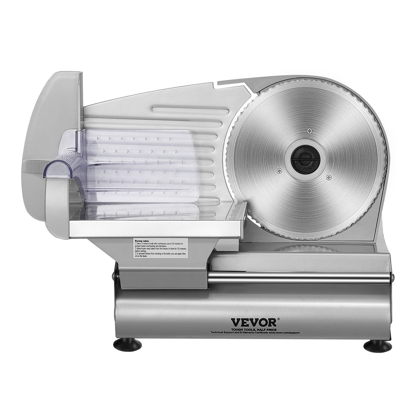 Meat Slicer 180W | 7.5" SUS420 Blade | Adjustable 0-15mm Thickness | For Meat, Bread & Cheese
