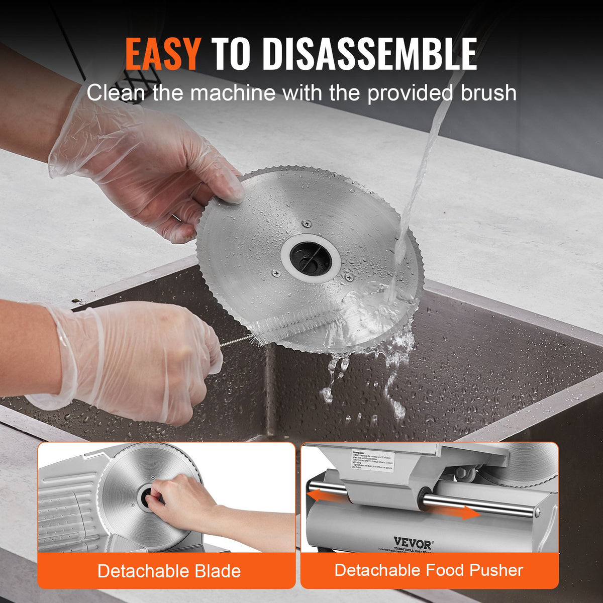 Meat Slicer 180W | 7.5" SUS420 Blade | Adjustable 0-15mm Thickness | For Meat, Bread & Cheese