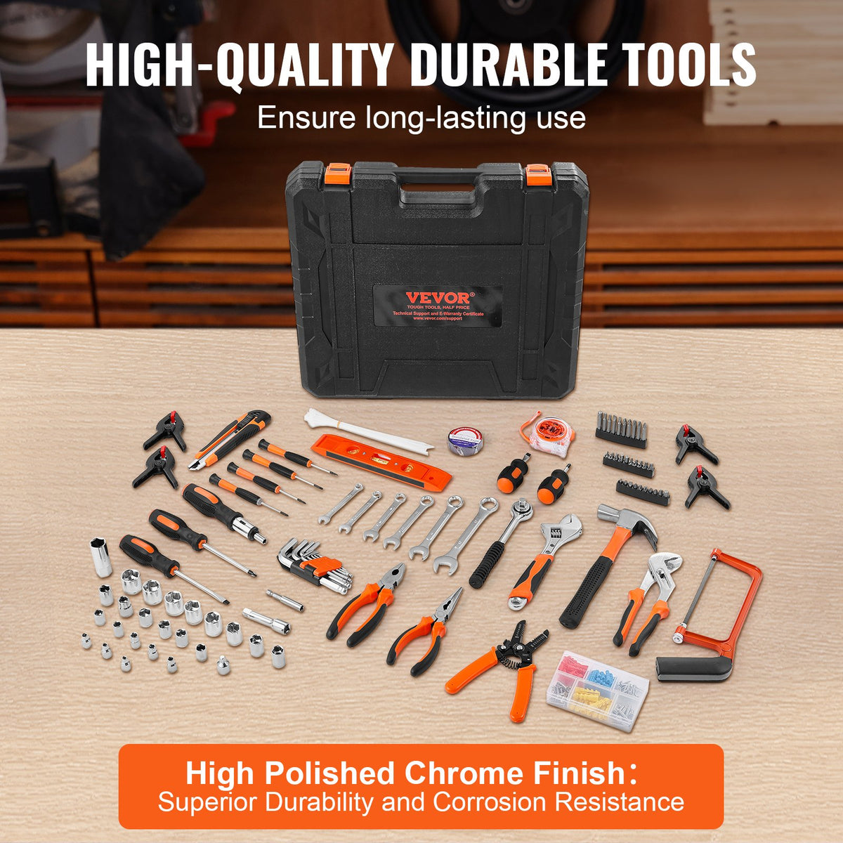Tool Kit | 216-Piece General Household Hand Tools with Case