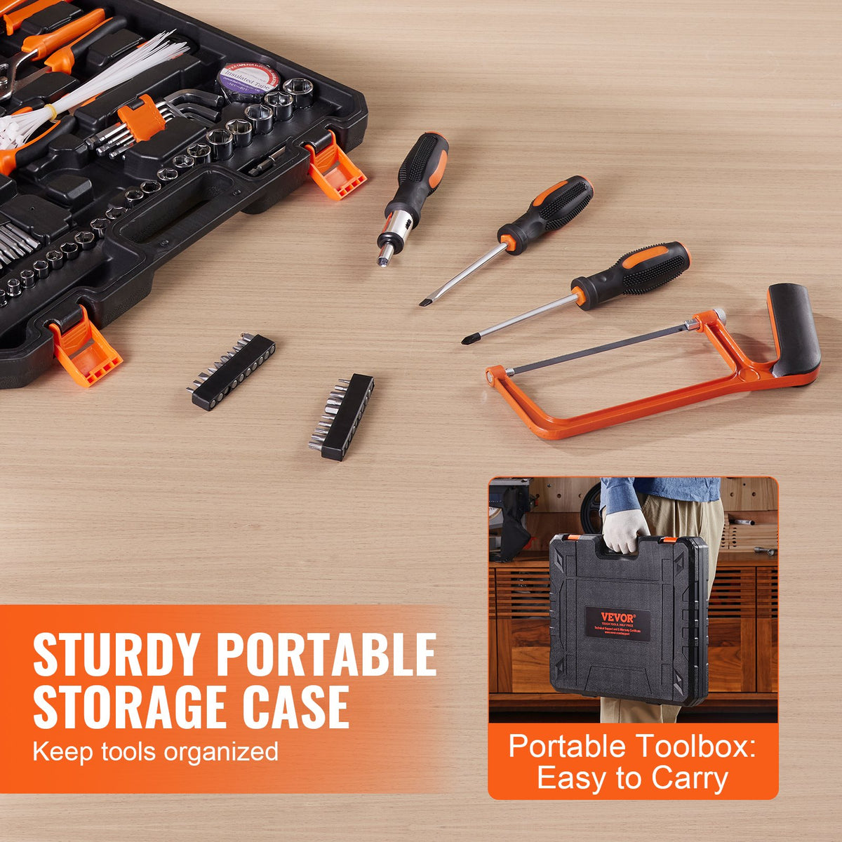 Tool Kit | 216-Piece General Household Hand Tools with Case