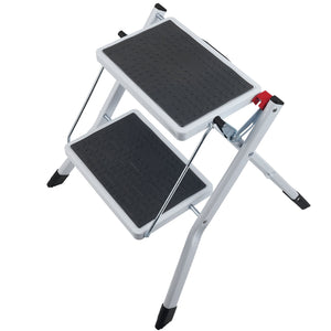 Step Ladder 2-Step | 150kg Capacity | Folding Steel Anti-Slip Step Stool