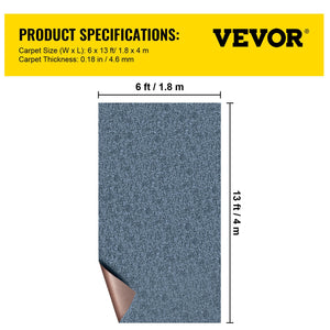 Marine Carpet 6x13FT | Cut Pile Boat & Patio Deck Carpet | Grey | 1.8x4m