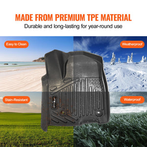 Floor Mats | Fits Chevrolet Silverado/GMC Sierra 1500 | 3-Piece Set