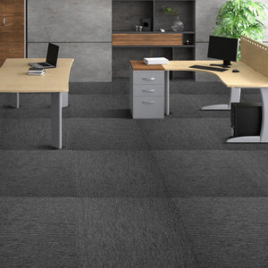 Carpet Tiles Reusable 20"x20" | 20 Pack with Padding Attached | Dark Gray