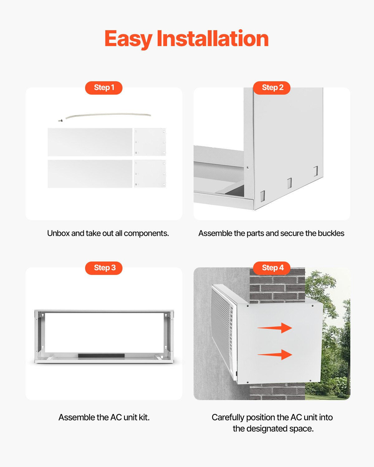 Air Conditioner Wall Sleeve 42" | Universal Through-the-Wall AC Sleeve