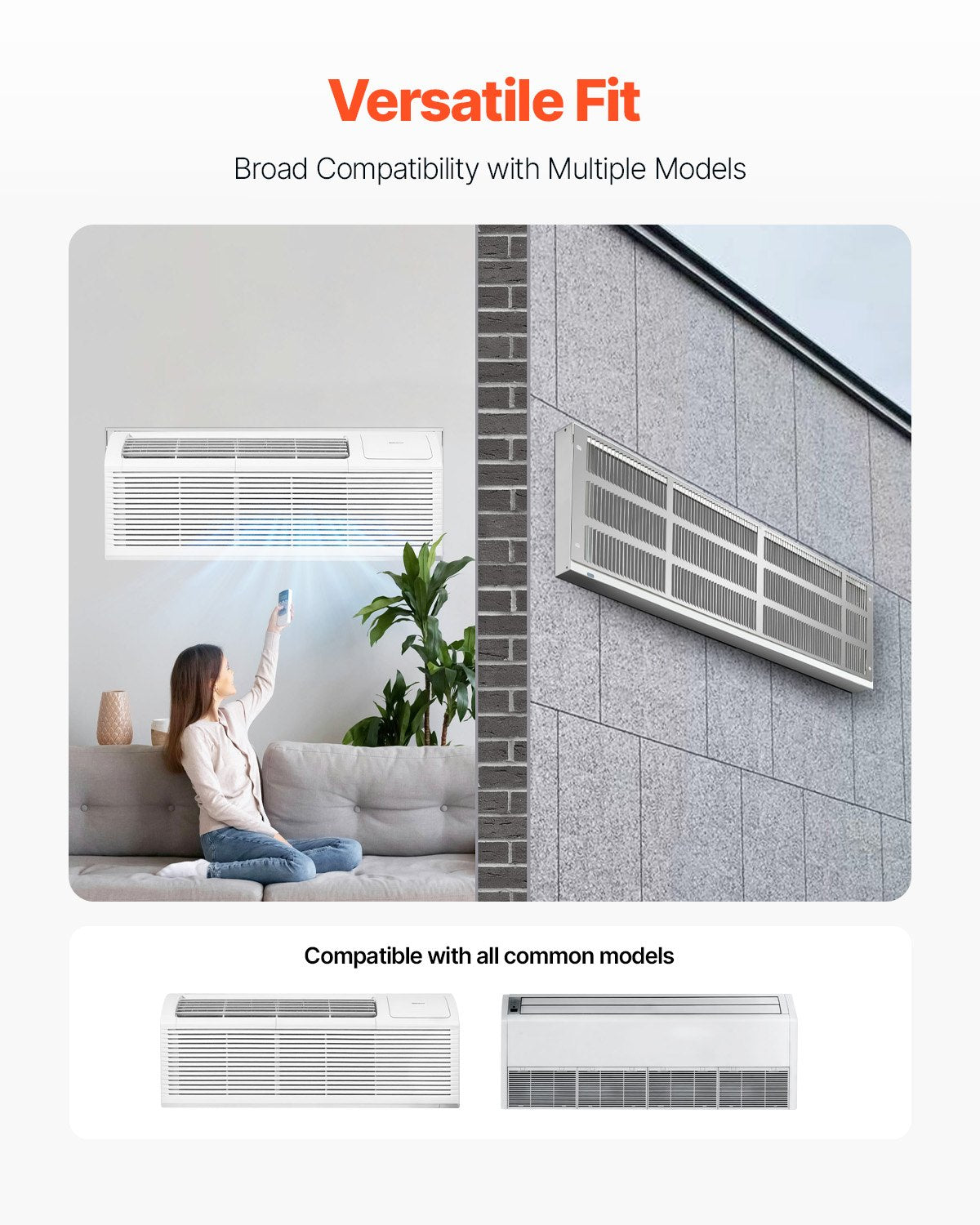 Air Conditioner Wall Sleeve 42" | With Exterior Grille