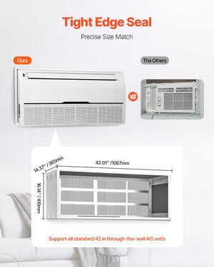 Air Conditioner Wall Sleeve 42" | With Exterior Grille