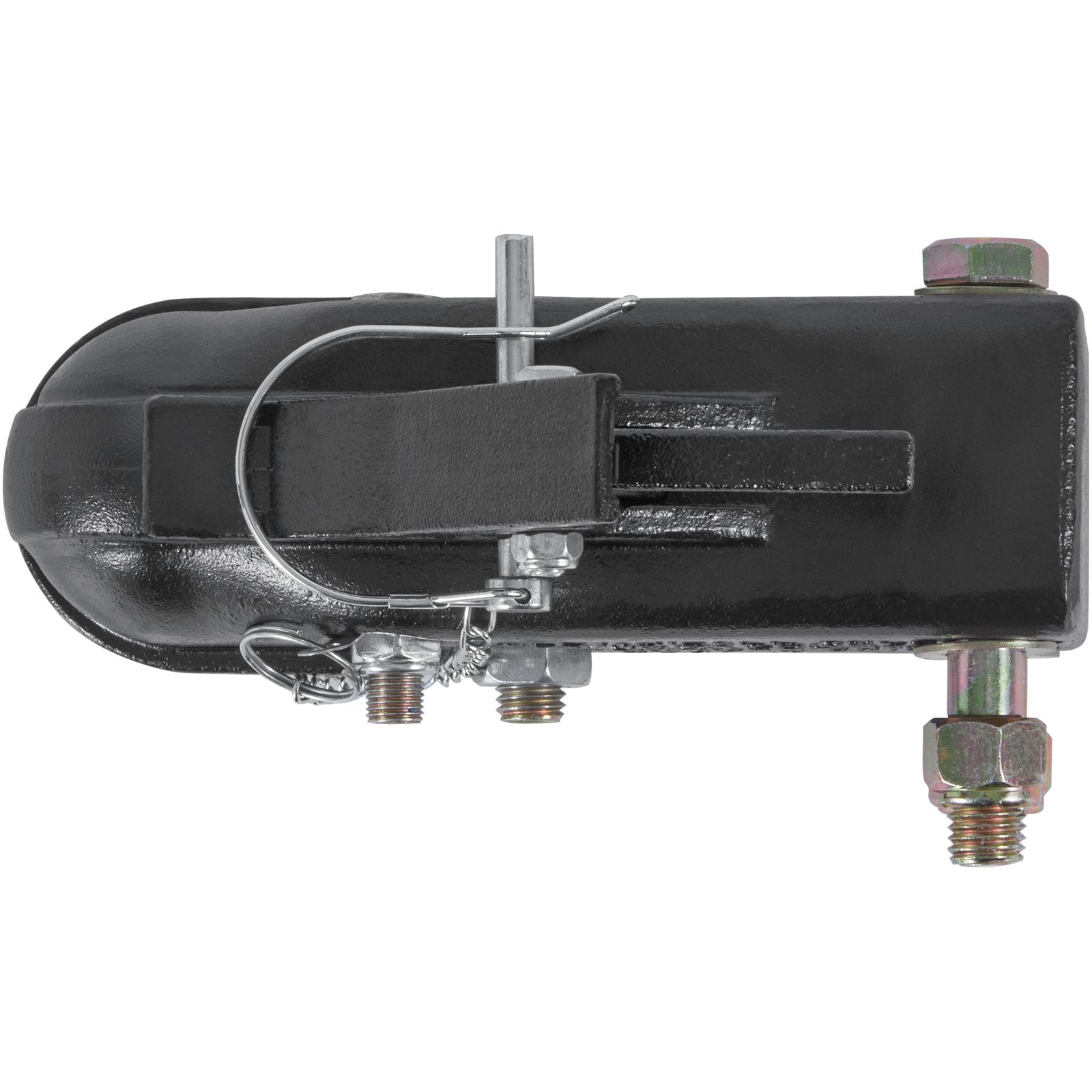 Adjustable Trailer Coupler 2-5/16" | 15,000lbs Capacity | Heavy Duty Cast Channel-Mount | Includes Hardware Kit | Black Powder Coated Steel