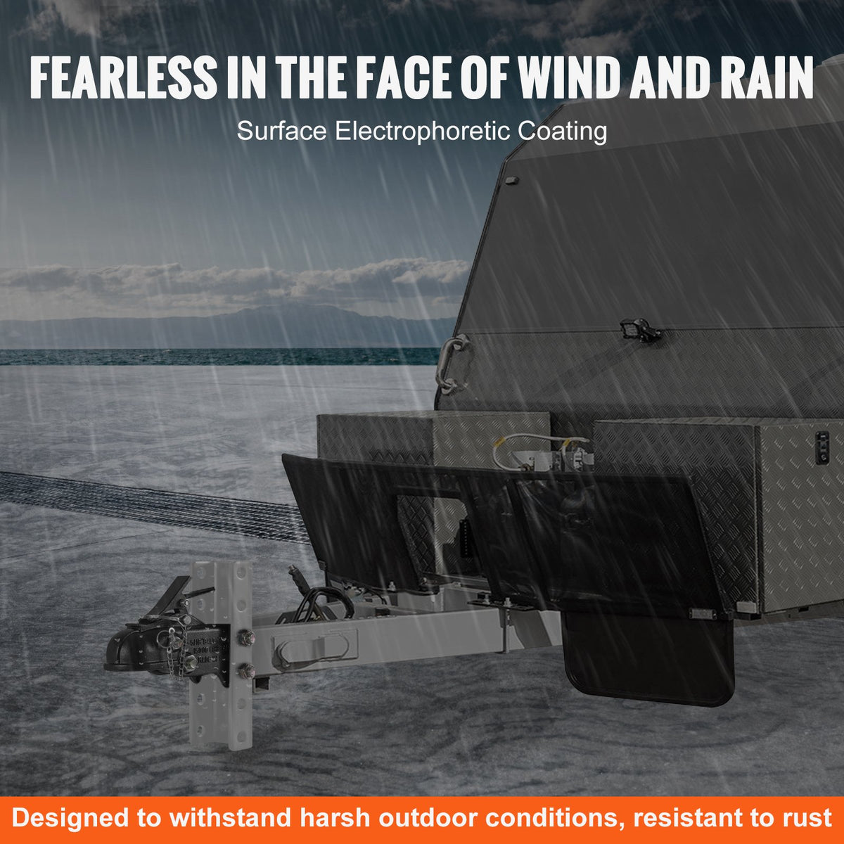 Adjustable Trailer Coupler 2-5/16" | 15,000lbs Capacity | Heavy Duty Cast Channel-Mount | Includes Hardware Kit | Black Powder Coated Steel