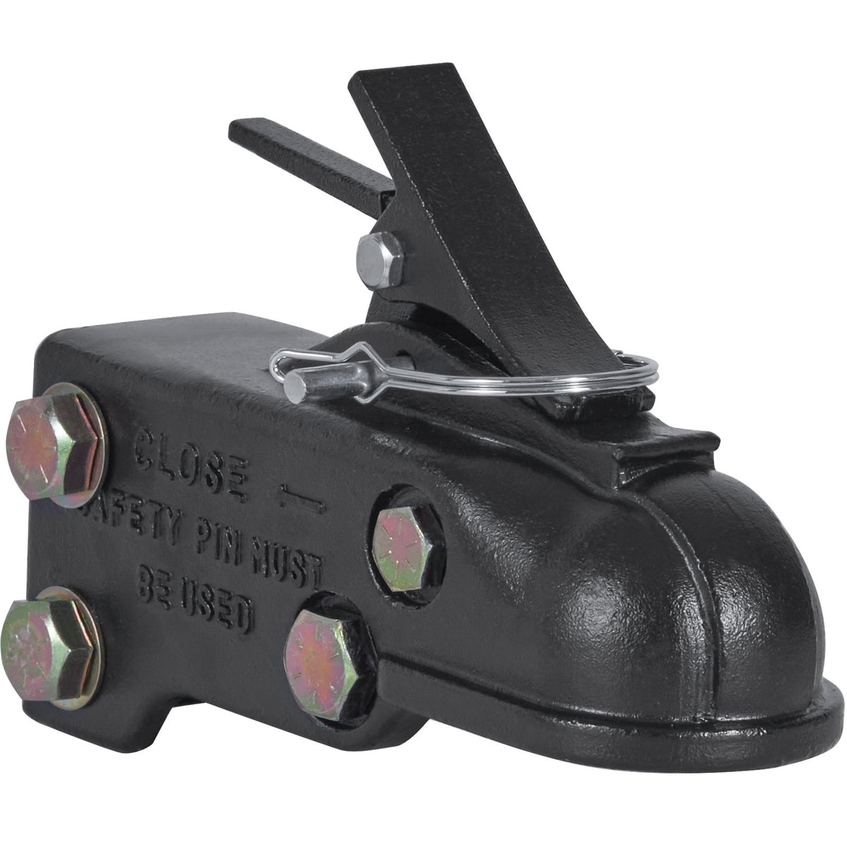 Adjustable Trailer Coupler 2-5/16" | 15,000lbs Capacity | Heavy Duty Cast Channel-Mount | Includes Hardware Kit | Black Powder Coated Steel