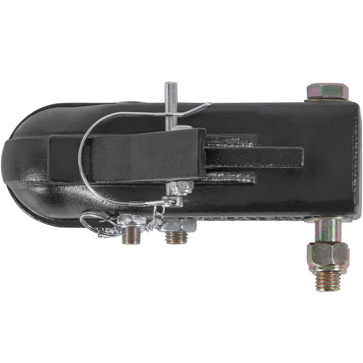 Adjustable Trailer Coupler 2-5/16" | 15,000lbs Capacity | Heavy Duty Cast Channel-Mount | Includes Hardware Kit | Black Powder Coated Steel