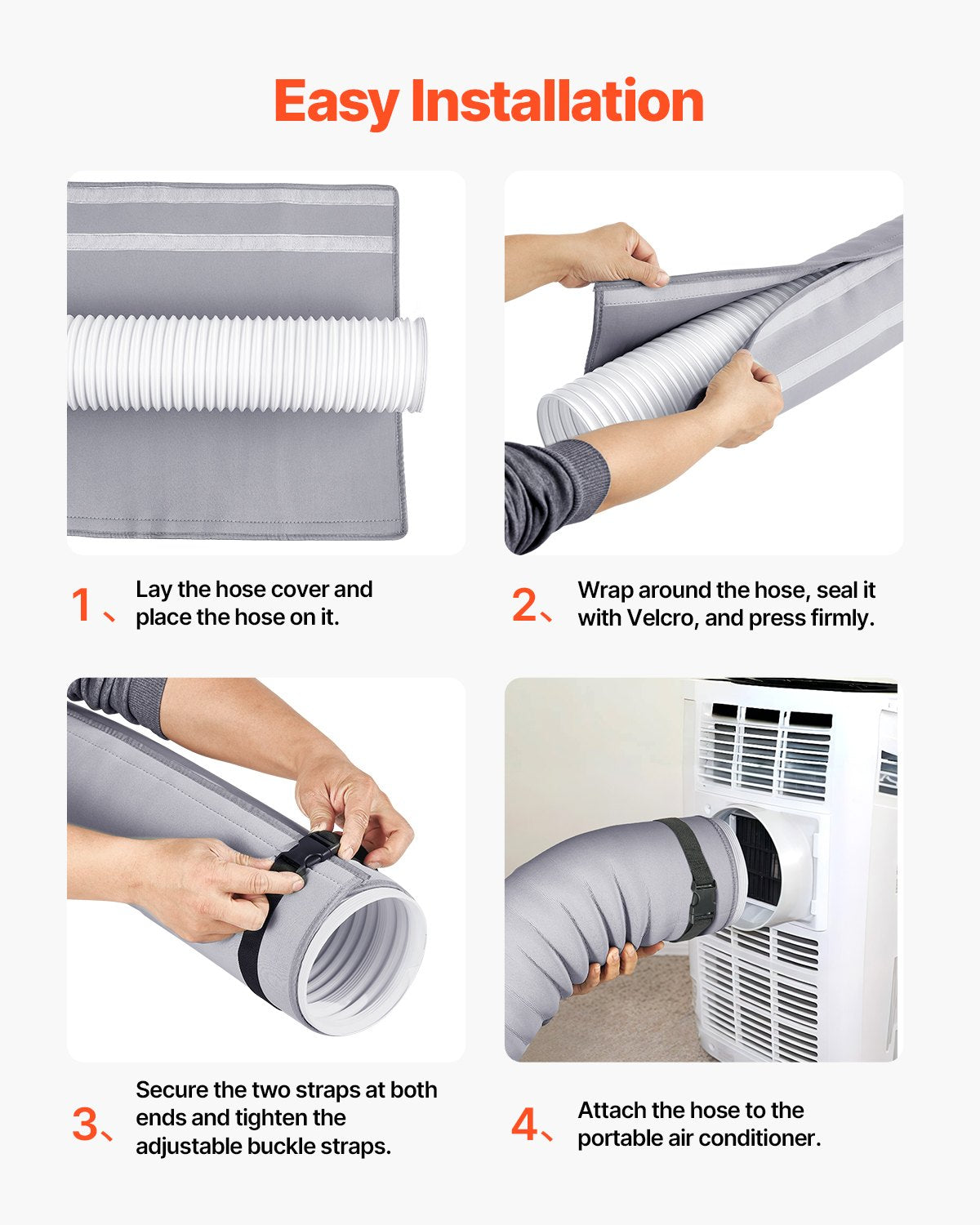 AC Hose Cover | Portable Air Conditioner Exhaust Insulation Sleeve