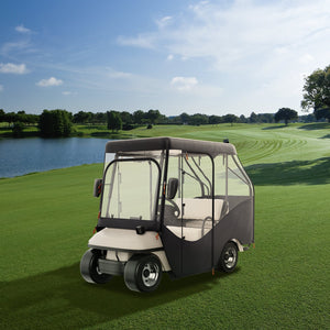 Golf Cart Enclosure 4 Passenger | 420D Polyester with Transparent Windows | Universal Fit