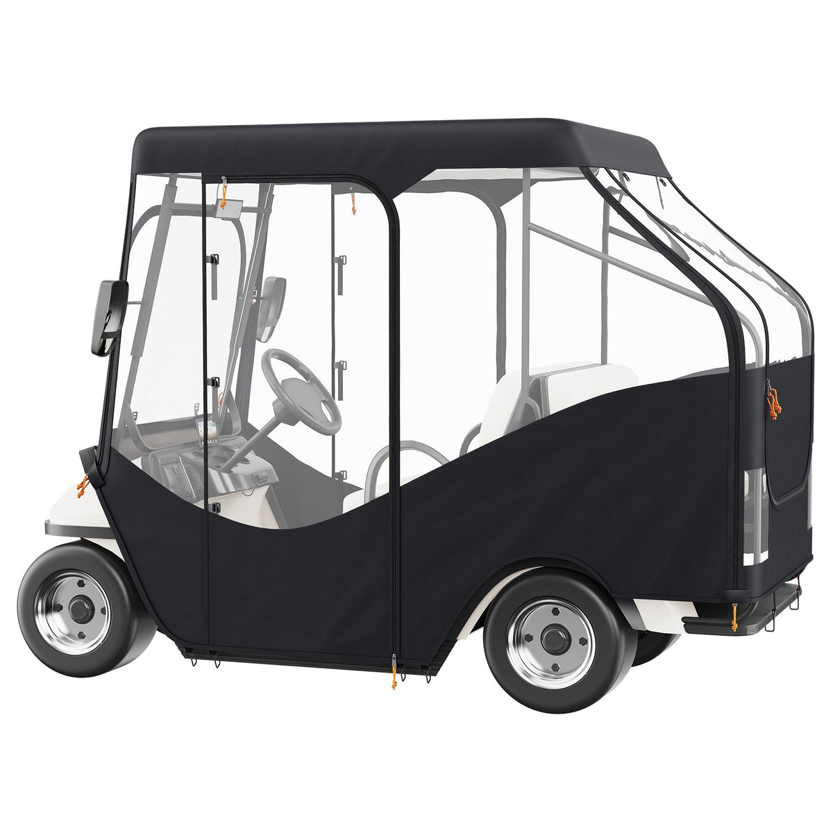 Golf Cart Enclosure 4 Passenger | 420D Polyester with Transparent Windows | Universal Fit