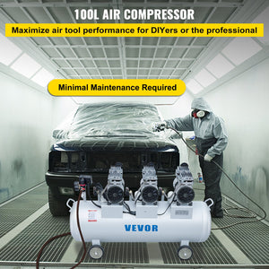 Air Compressor | 100L 3HP Ultra-Silent Oil-Free Inflator