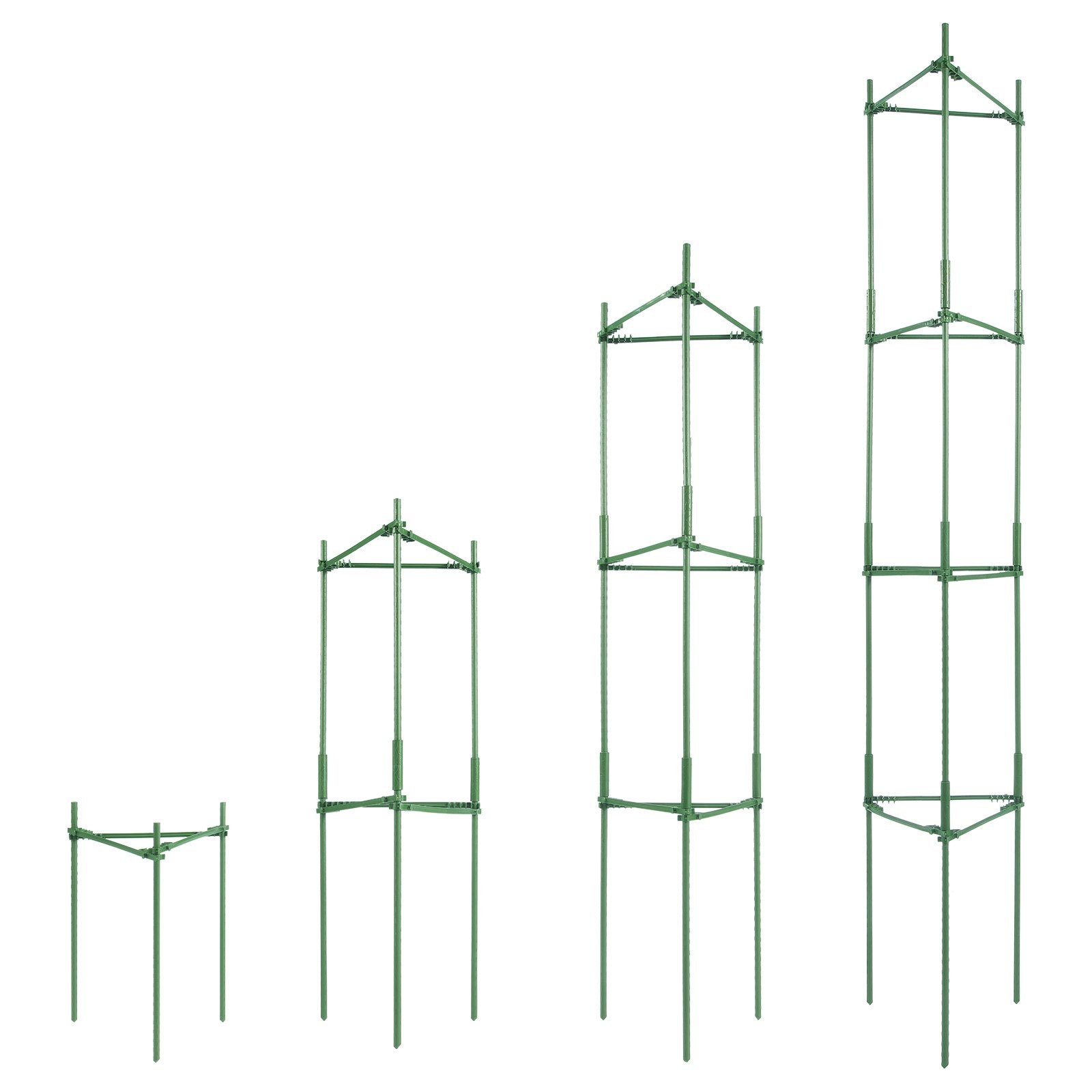 Tomato Cage Set | 4-Pack 162cm Garden Plant Support Stakes
