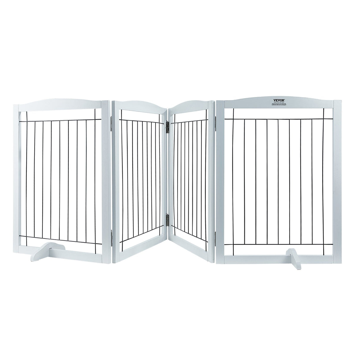 Freestanding Dog Gate 32"H x 96.5"W | 4-Panel Foldable Indoor Barrier