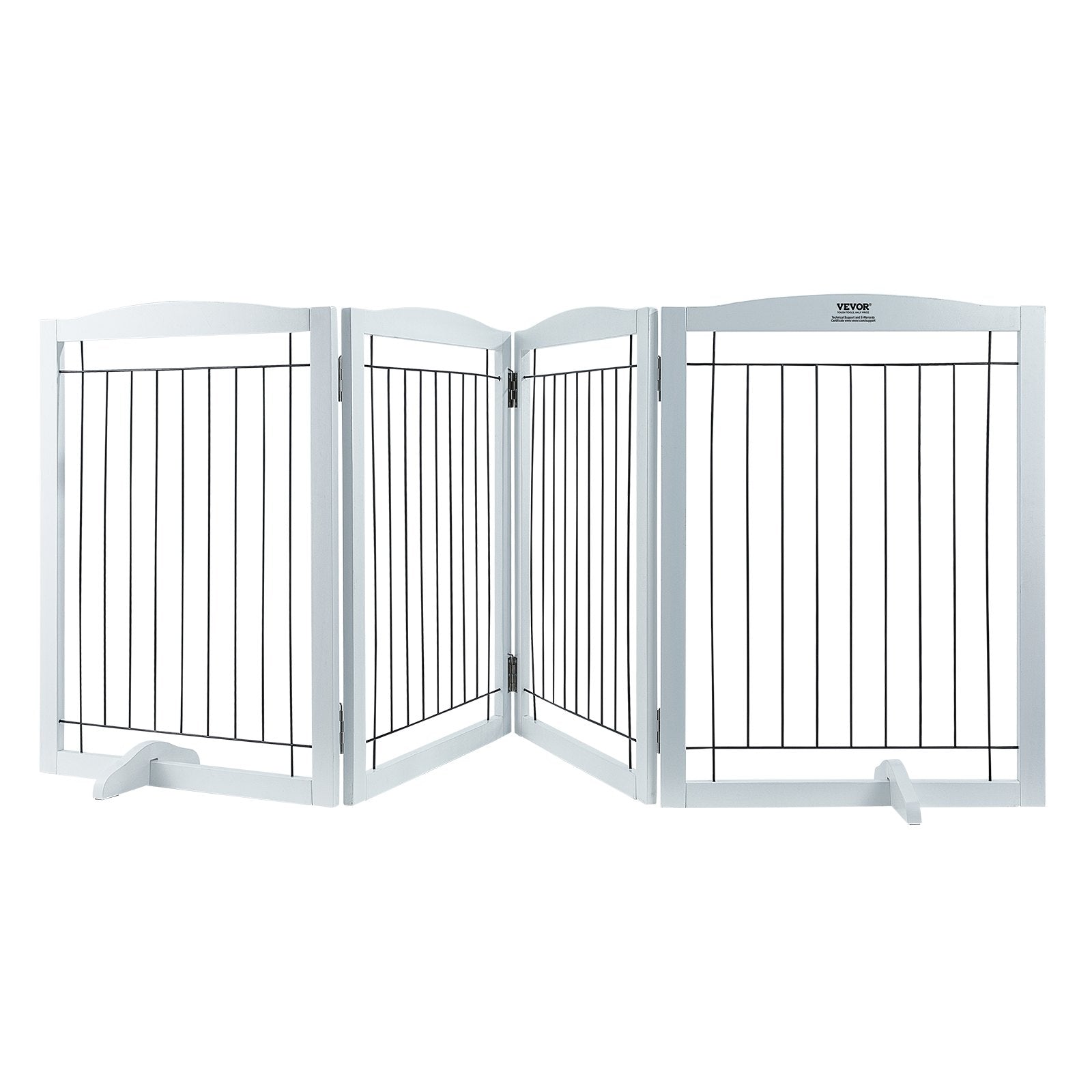 Freestanding Dog Gate 32"H x 96.5"W | 4-Panel Foldable Indoor Barrier