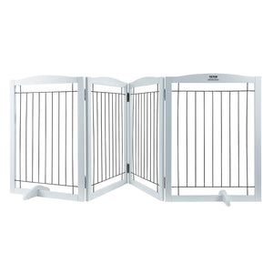 Freestanding Dog Gate 32"H x 96.5"W | 4-Panel Foldable Indoor Barrier