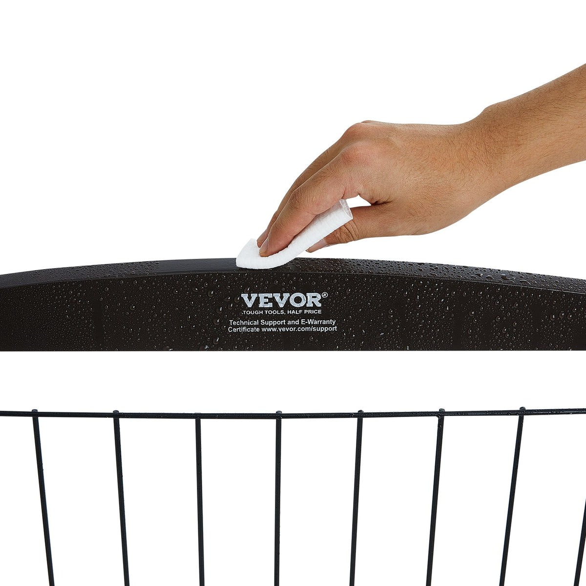 Dog Gate | 32x96.5" Freestanding Foldable Wooden Pet Gate | Brown