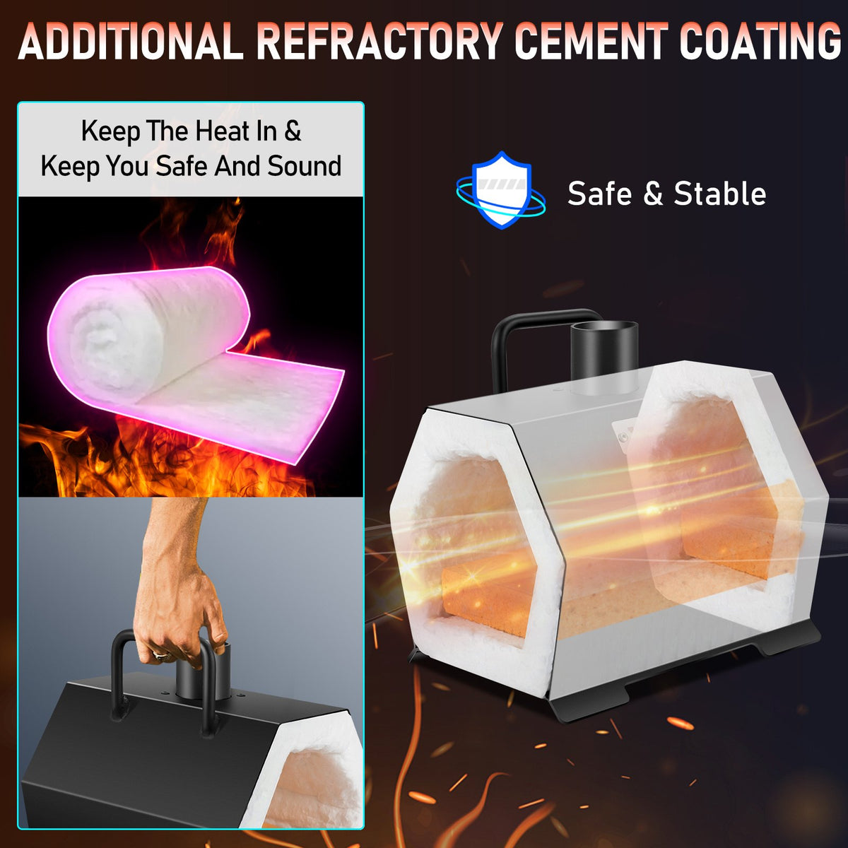 Propane Forge | Single Burner Blacksmith Farrier Furnace | Knife Making & Metal Forging Kit