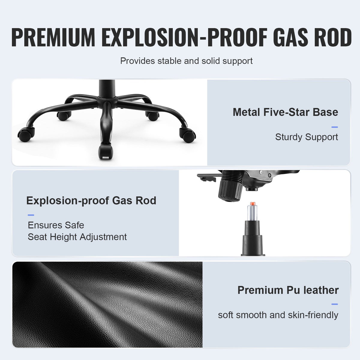 Executive Office Chair | High Back PU Leather with Adjustable Lumbar & Flip-Up Arms