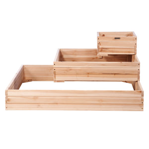 Raised Garden Bed | Wooden 113x113x51cm Planter Box for Vegetables, Herbs & Flowers